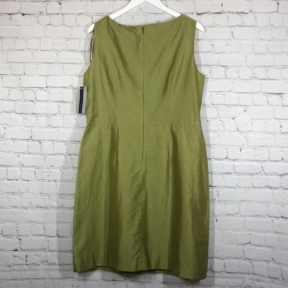 Amanda Smith lime color midi dress size 14 - Picture 3 of 9